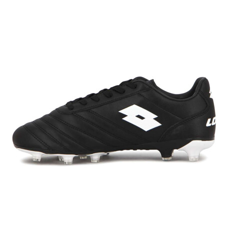 Lotto Futbol Cancha Cuero Pro Hombre Negro-Blanco