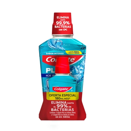Enjuague Bucal Colgate Kangaroo Ice Infinity 500 ML + 180 ML Enjuague Bucal Colgate Kangaroo Ice Infinity 500 ML + 180 ML