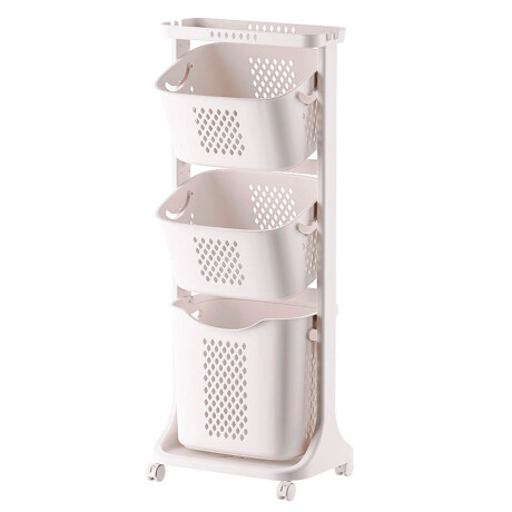 Carrito Organizador 3 Estantes Juguetes Ropa Baño Multi Blanco