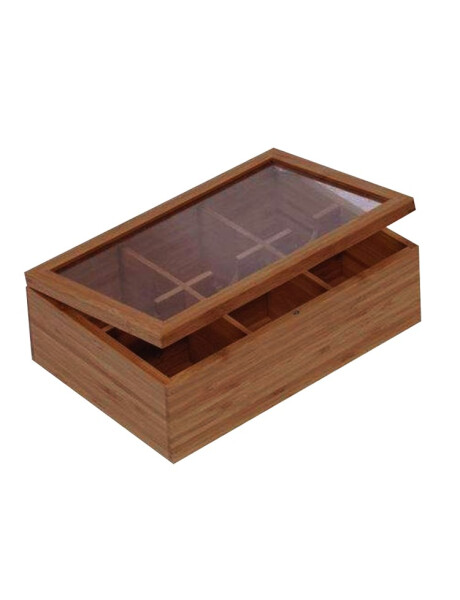 CAJA RECT PARA TE 6 DIV BAMBOO 25X17X8CM CAJA RECT PARA TE 6 DIV BAMBOO 25X17X8CM