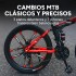 Bicicleta JJFH Rod 26 Doble Suspensión Plegable Freno Disco Rojo 1