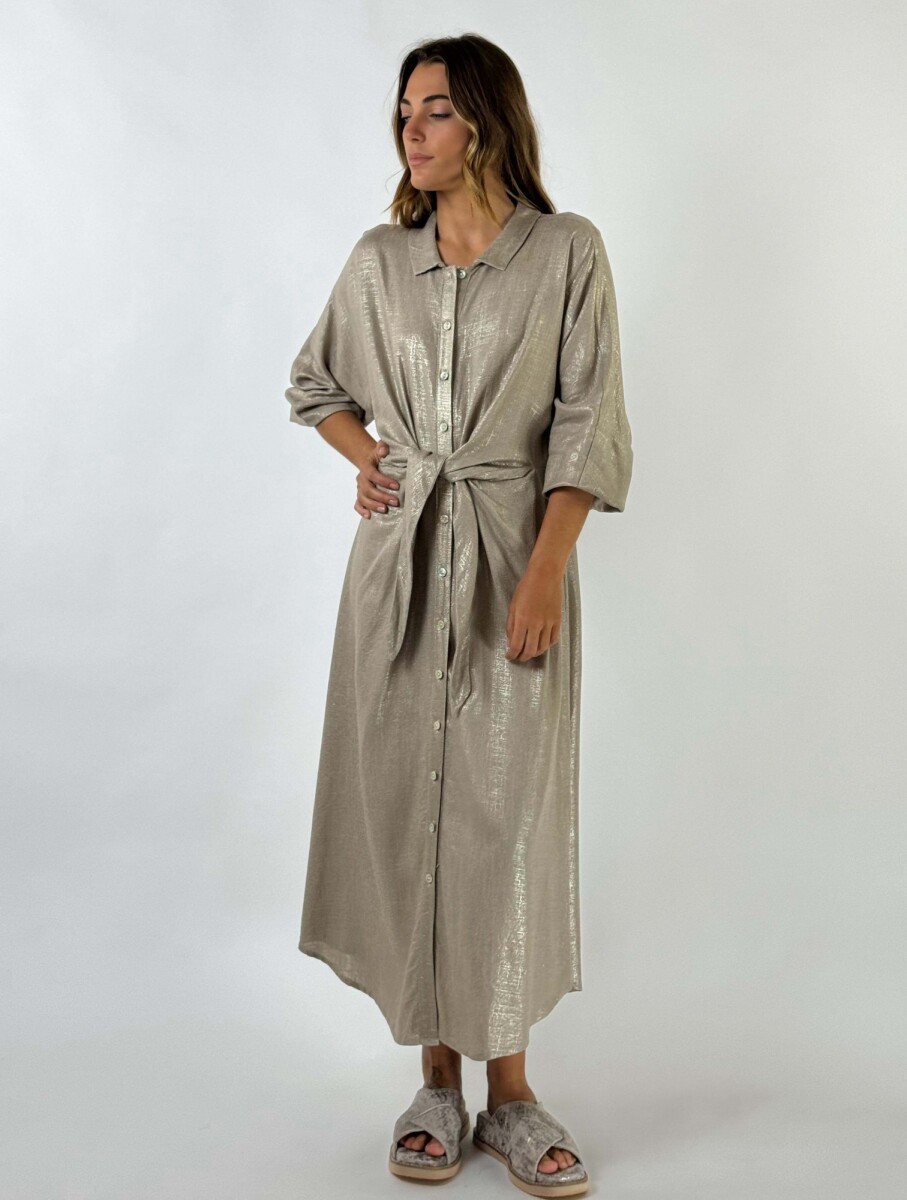 VESTIDO COGNAC - CHAMPAGNE 