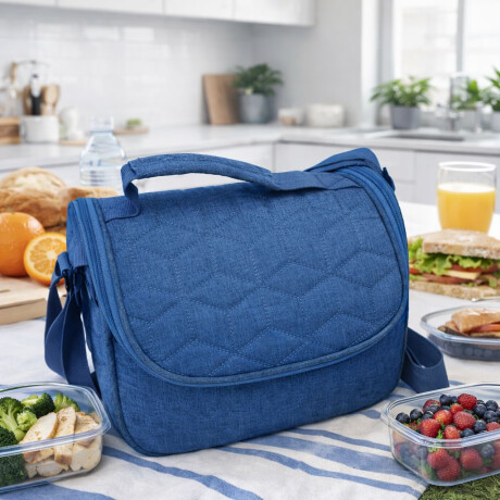 Lunchera Térmica Impermeable con Cierre de facil Apertura Azul