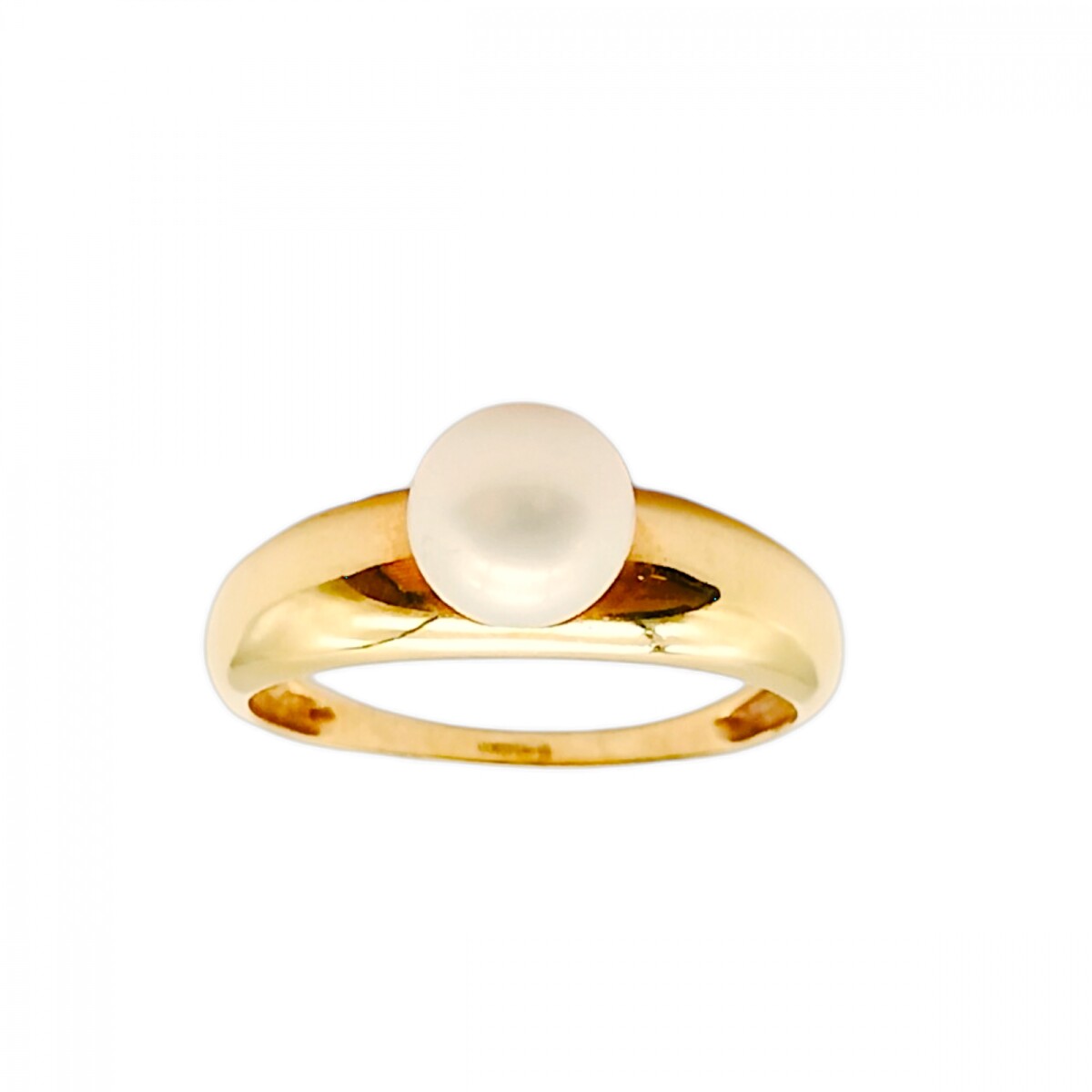 Anillo Solitario-Oro 18k-Perla-AN9510 - conperla 
