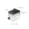 Tupper de vidrio hermético 2,4 Lts Negro
