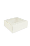 CAJA C/VISOR 16x6x16 cm PELLE BIANCO