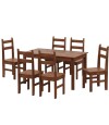 Juego De Comedor Lucia Plus 6 Sillas Madera Oscuro