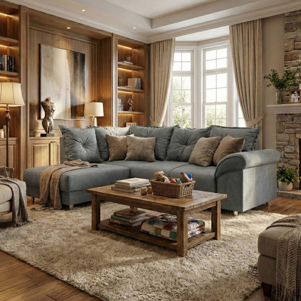 Sillón Esquinero 5 lugares - Bari Grafito