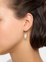 Pendientes Con Perlas De Agua Dulce dorado