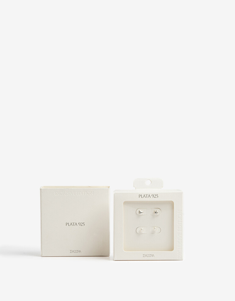 Aros Sets Perlas Set De Aros Plata 925 - Plateado