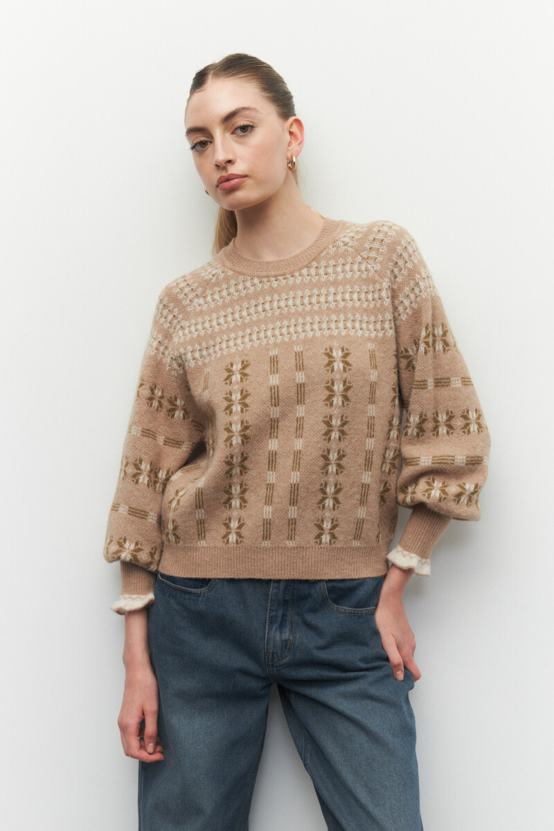 SWEATER CINTIA Beige Melange