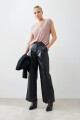 Blusa lurex escote V rosa