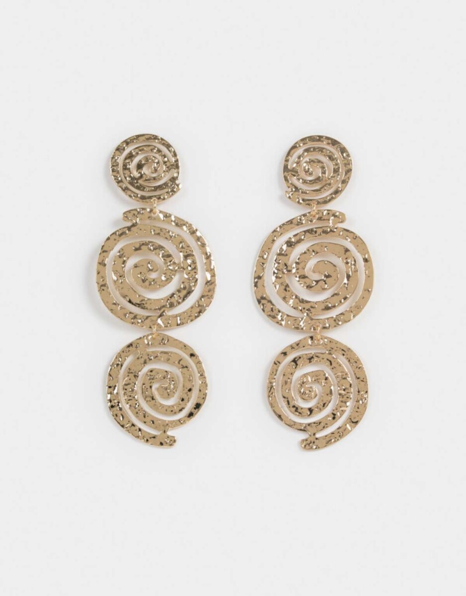 Aros Colgantes Largos Metal diferenciado - Dorado 