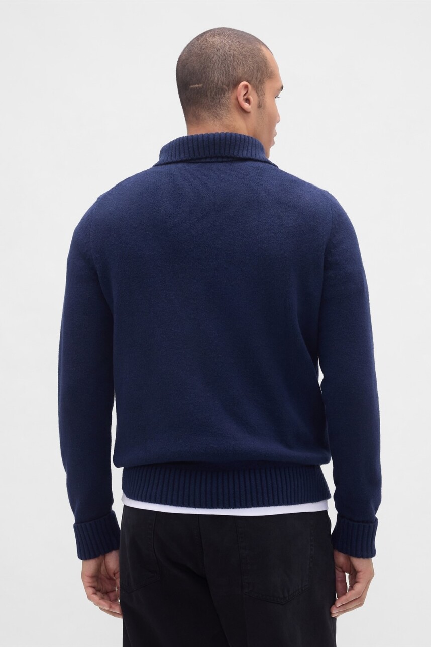 Buzo Cashsoft Medio Cierre Hombre New Classic Navy 2