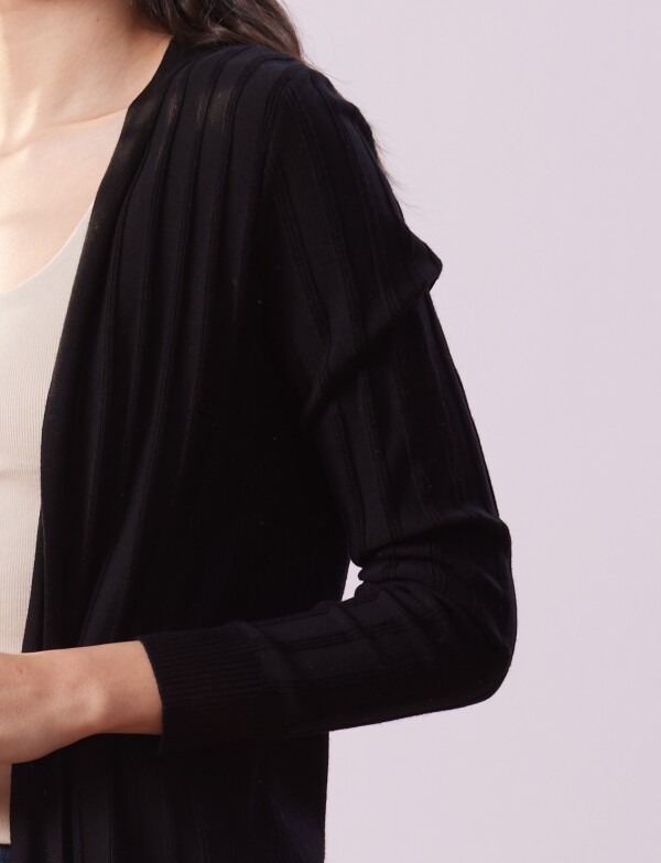 Cardigan Rib NEGRO