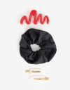 Accesorios Pelo Set Varios Estuche De Vinilo Ocn Broche, Skunzie Y 2 Hebillas. - Combinacion Multicolor
