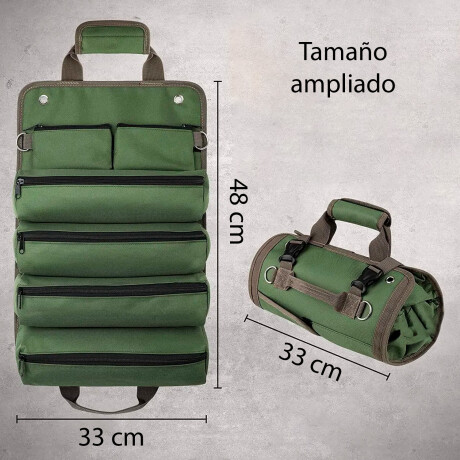 Bolso Herramientas Enrollable Organizador Práctico Verde
