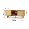 Rack Tv Magna 2 Puertas Correr Natural 1.60 Rack Tv Magna 2 Puertas Correr Natural 1.60