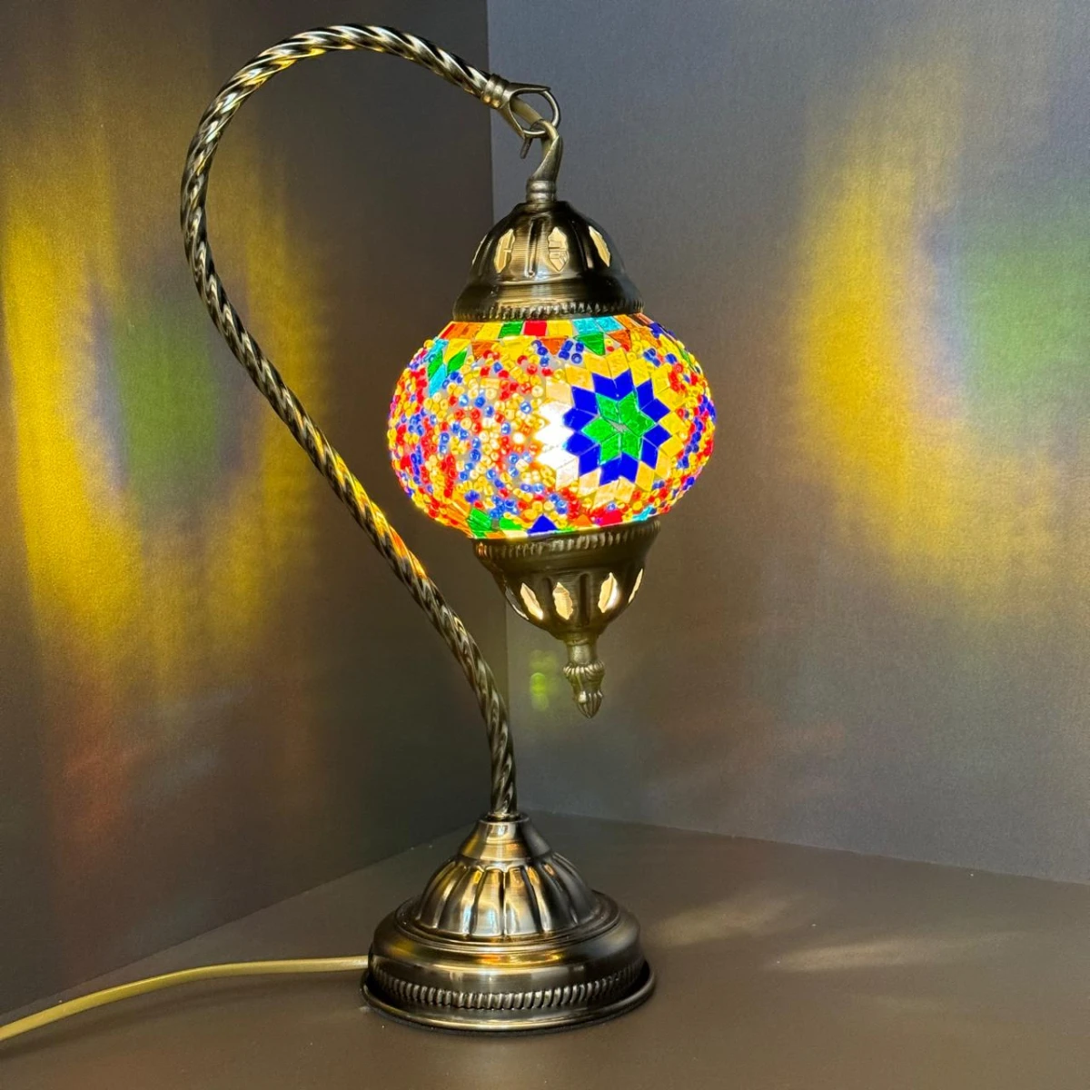 Lámpara De Mesa Turca / Marroquí Alto 37cm x Ø 12cm 