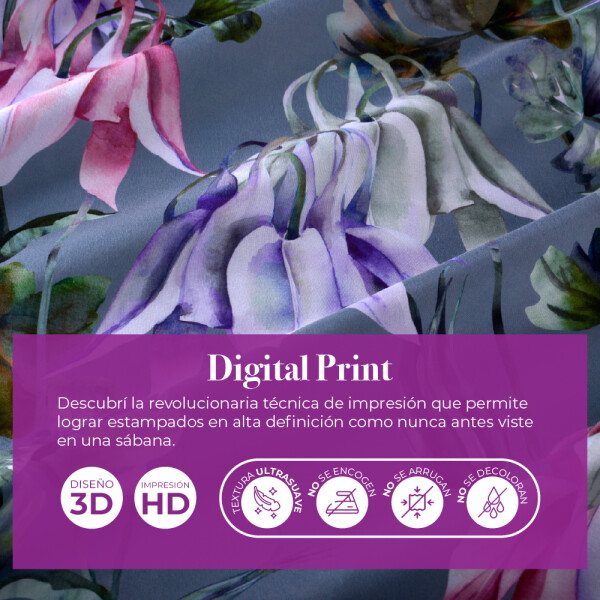 JUEGO DE SÁBANAS LANCASTER DIGITAL PRINT ACUARELA QUEEN