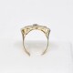 Anillo Estilo Antiguo En Oro 18K, Platino, Diamantes, Brillantes Y Zafiros Sinteticos Anillo Estilo Antiguo En Oro 18K, Platino, Diamantes, Brillantes Y Zafiros Sinteticos