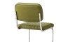 Silla de Comedor Metal Cromado y Tapizada Verde
