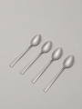 Cuchara Asher De Té Set 4 Un. Plateado Brillante Color Unico
