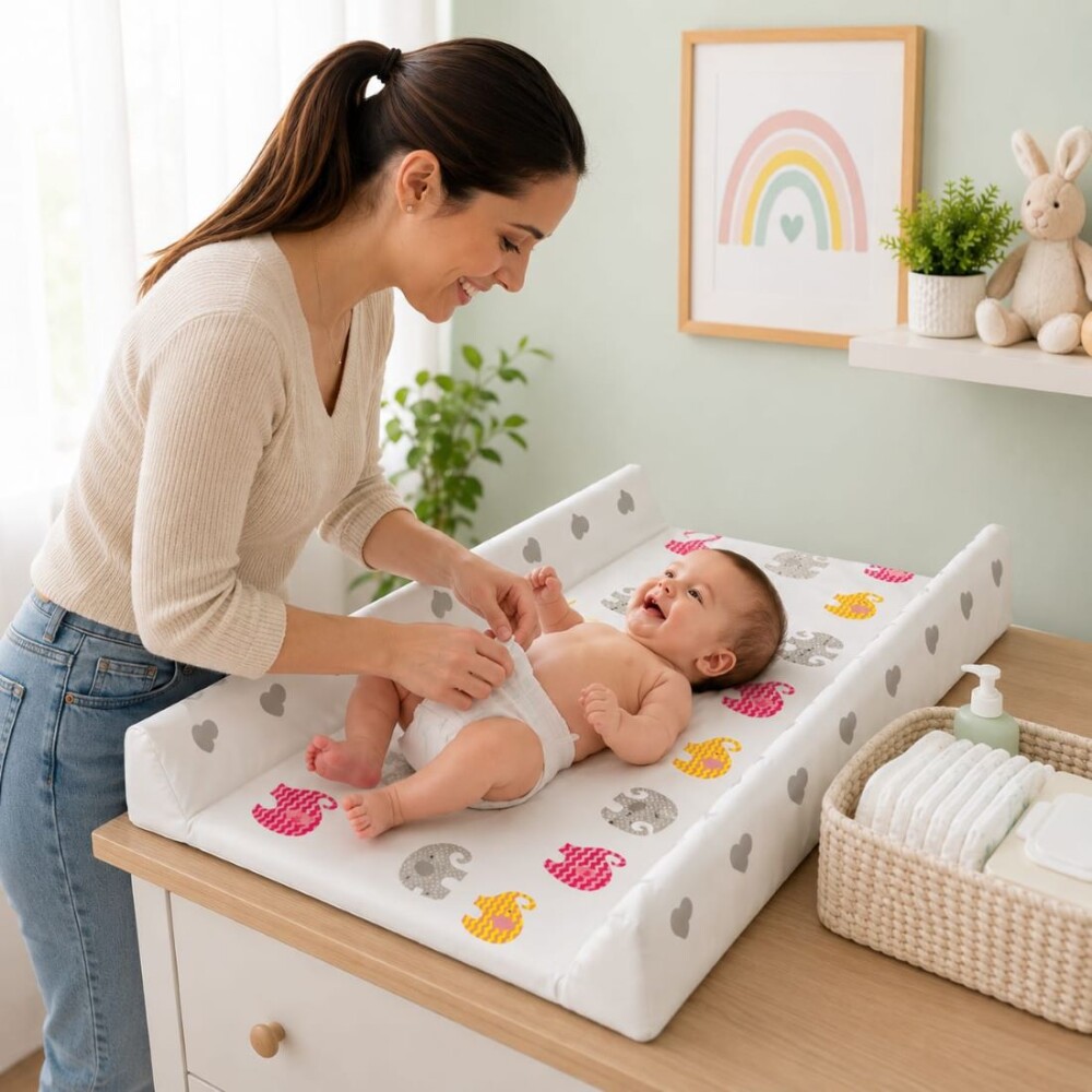 Cambiador rigido dormitorio NORDIC elefante rosa