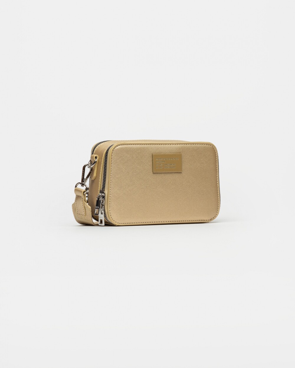 Bandolera New Penny en efecto cuero zaffiano Oro
