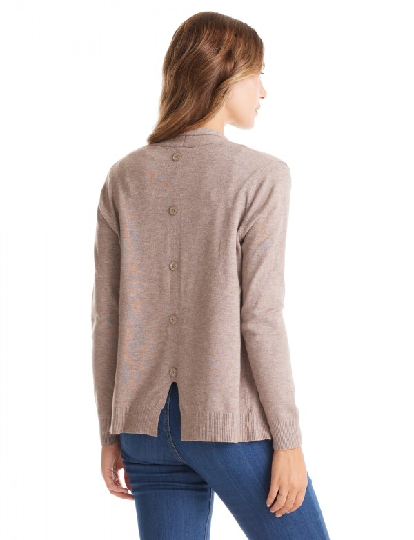 Cardigan Espalda Botones TOSTADO