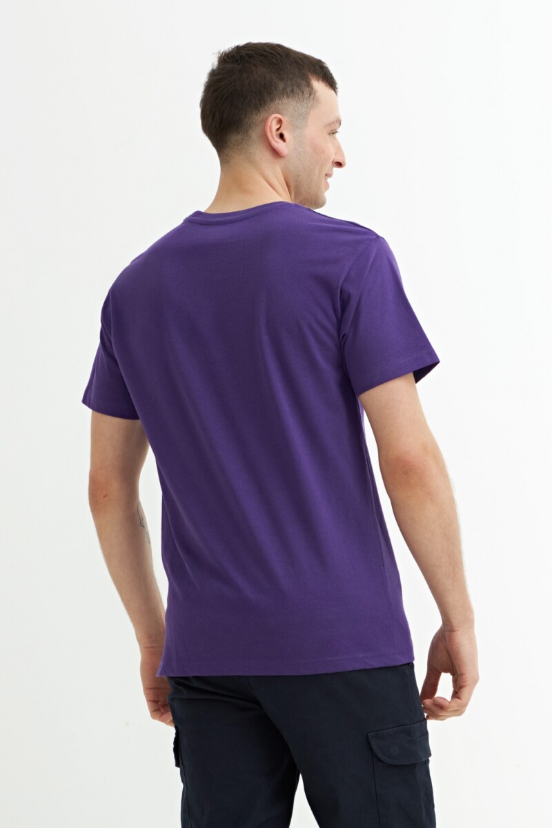 Remera cuello redondo MORADO