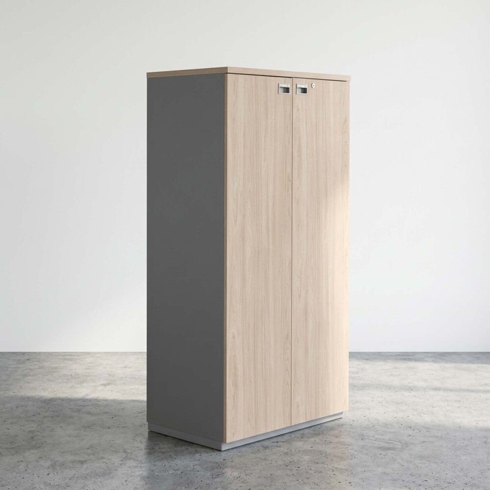 ARMARIO ALTO MADERA GRIS WORK 2 PUERTAS