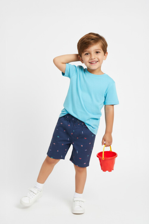 Short con mini print AZUL