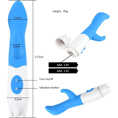 Vibrador Con Doble Estímulo Petite Piper Desing Celeste