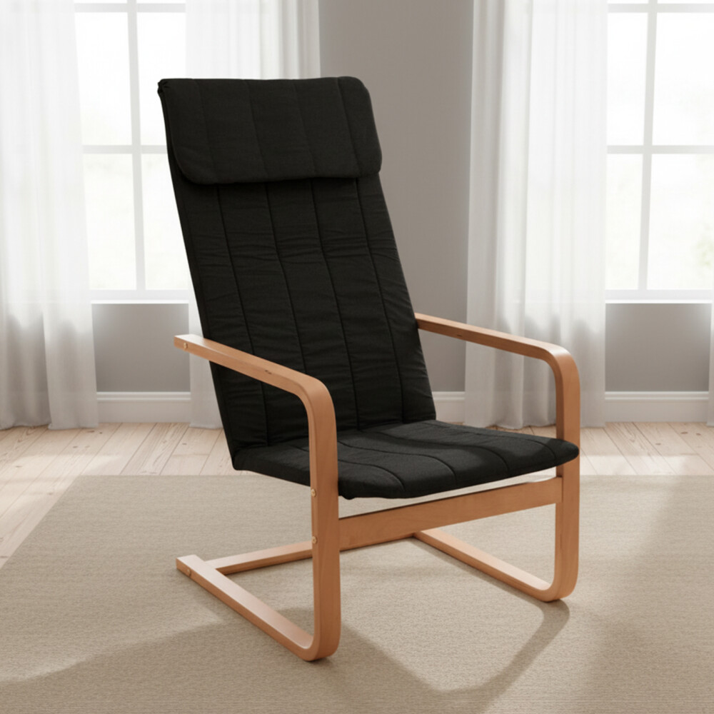 SILLÓN TELA NEGRO FLEX