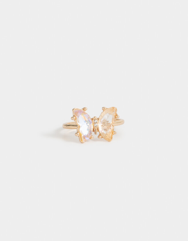 Anillos Medianos y Grandes Con Mariposas Anillo De Mariposa - Dorado Antique Gold