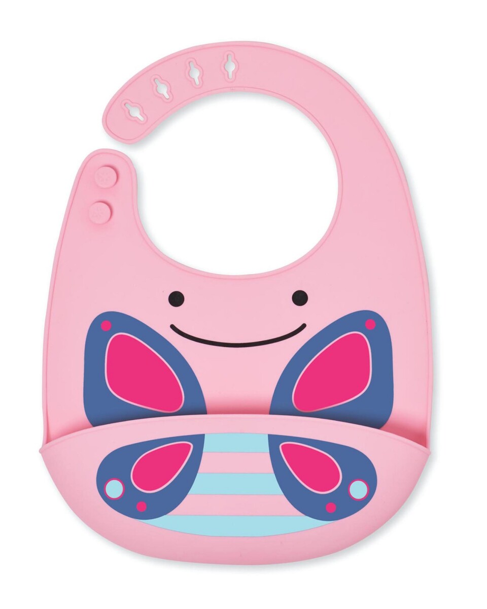 Babero De Silicona Para Bebé Diseño Mariposa 