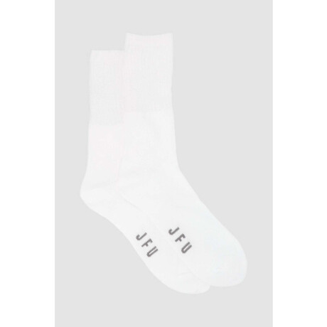 Pack x 2 medias de puño alto Blanco