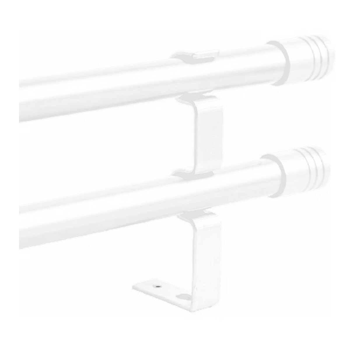 Set barrote doble 1,40 mts x 21 mm + soportes - BLANCO 