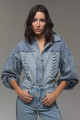 Campera Rave Celeste
