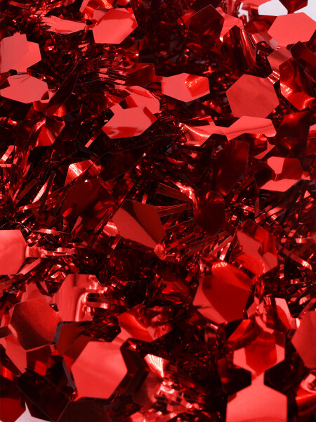 GUIRNALDA HEXAGONAL ROJO