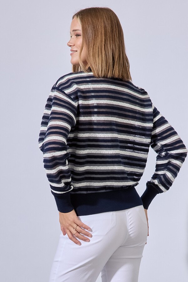 Cardigan Stripes AZUL/MULTI