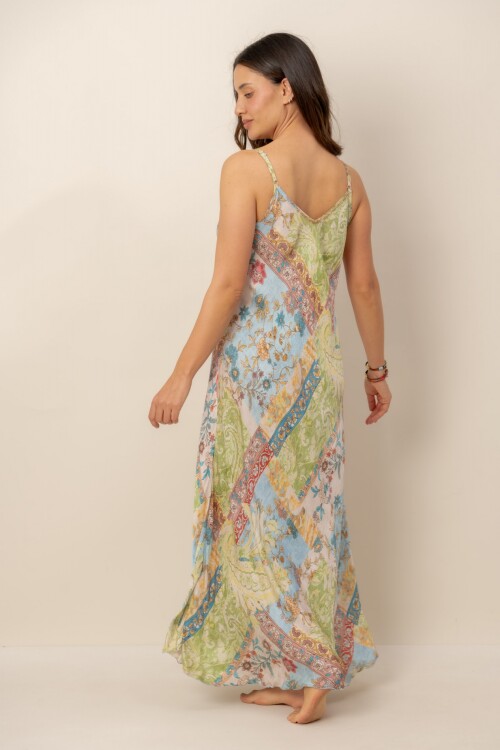 Vestido Mosaico Estampa multicolor