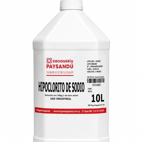 Hipoclorito de Sodio 10 L