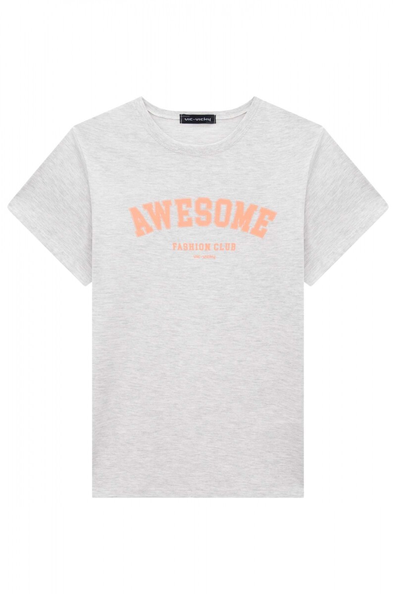 Camisera Over Awesome - Gris 