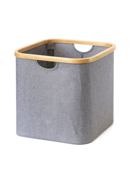 ORGANIZADOR BORDE MADERA 33X33X33CM EXT TELA GRIS ORGANIZADOR BORDE MADERA 33X33X33CM EXT TELA GRIS