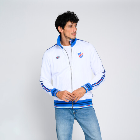 CAMPERA MONOGRAM CNdeF Nacional Hombre Blanco, Azul Royal