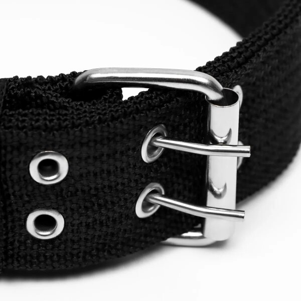 Collar Hebilla Nylon Perros Raza Grande 65 cm Ajustable Variante Color Negro