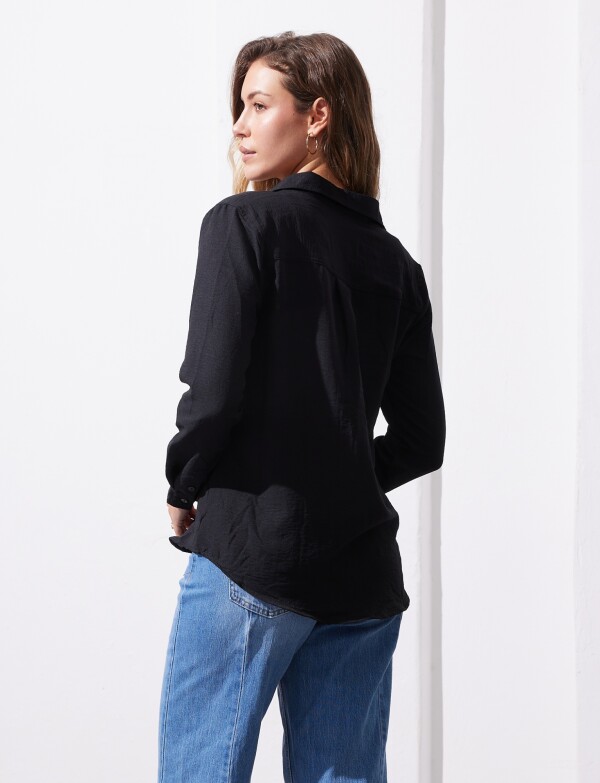 Camisa Bolsillos NEGRO