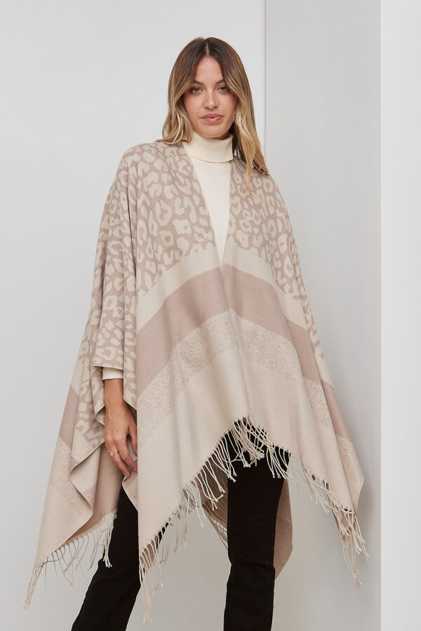 Ruana Cashmere BEIGE/MULTI